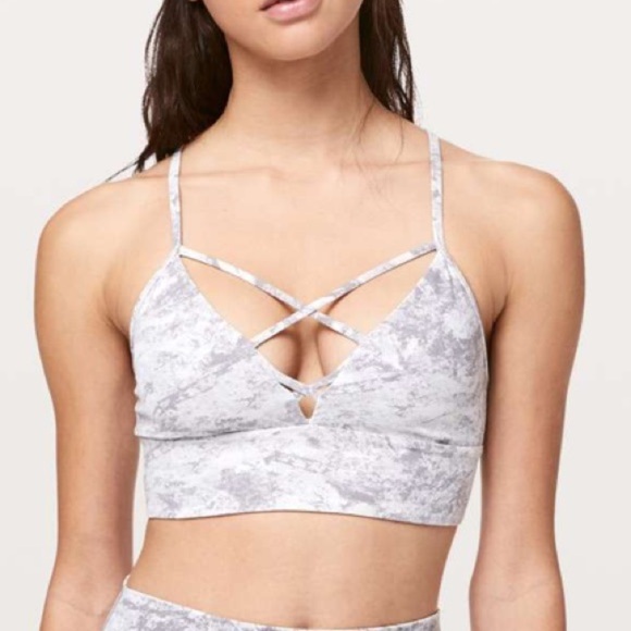 lululemon athletica Other - Lululemon Expand Your Limits Sports Bra: Washed Marble Alpine White Silverscreen